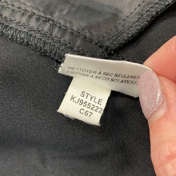 DKNY black button up doubled breasted waterproof trench coat with front pockets - Picture 12 of 13